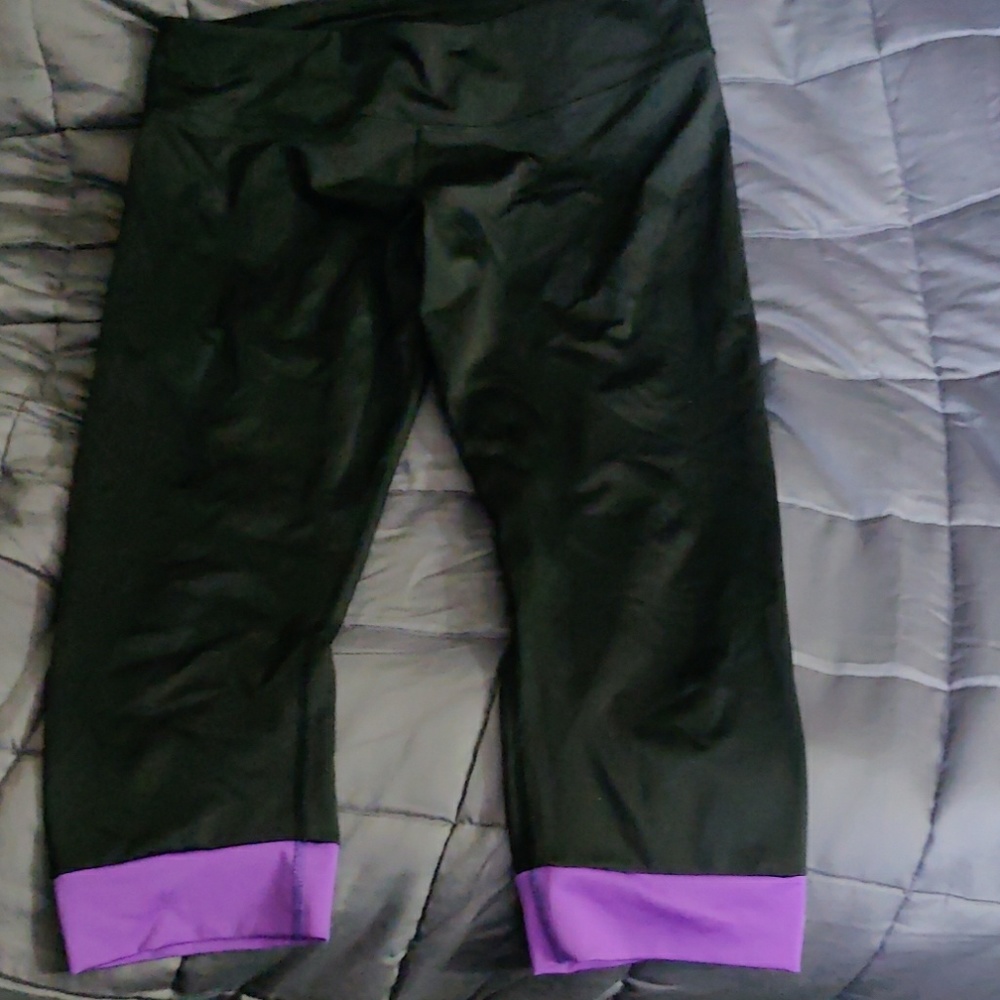 Pivot Star roller derby capris, black & purple, XL